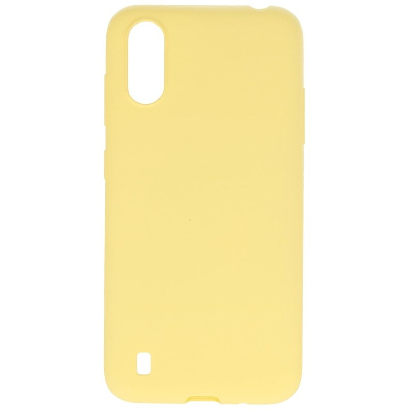 Custodia in TPU a colori per Samsung Galaxy A01 gialla