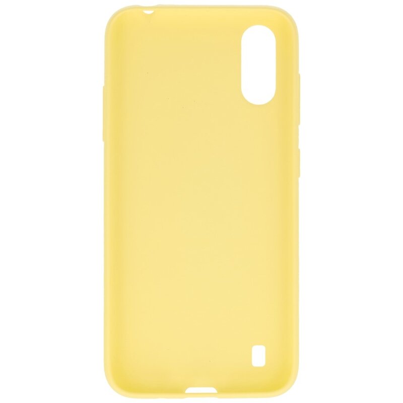 Custodia in TPU a colori per Samsung Galaxy A01 gialla