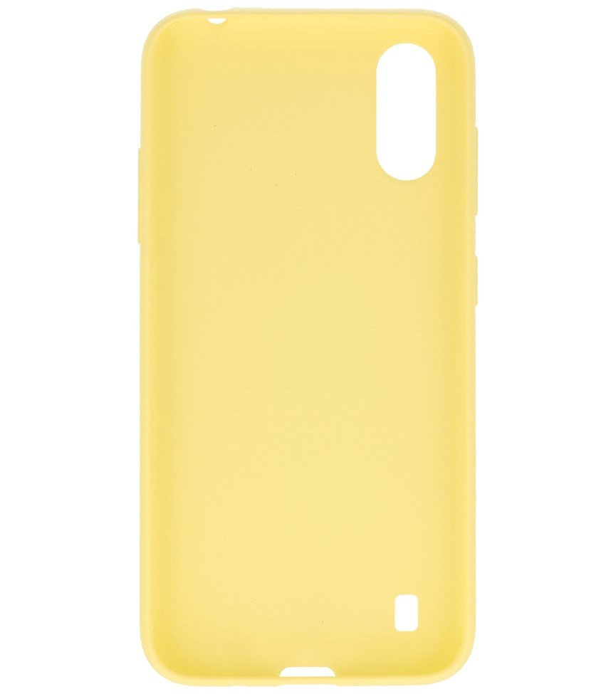 Funda de TPU en color para Samsung Galaxy A01 Amarillo