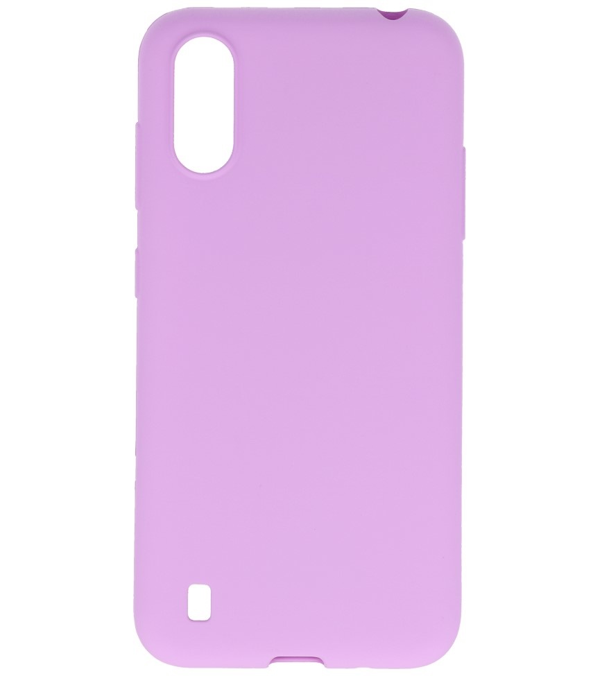 Farve TPU taske til Samsung Galaxy A01 Purple