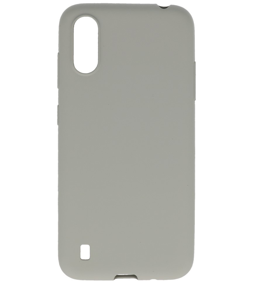 Color TPU Hoesje voor Samsung Galaxy A01 Grijs