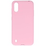 Farve TPU taske til Samsung Galaxy A01 Pink