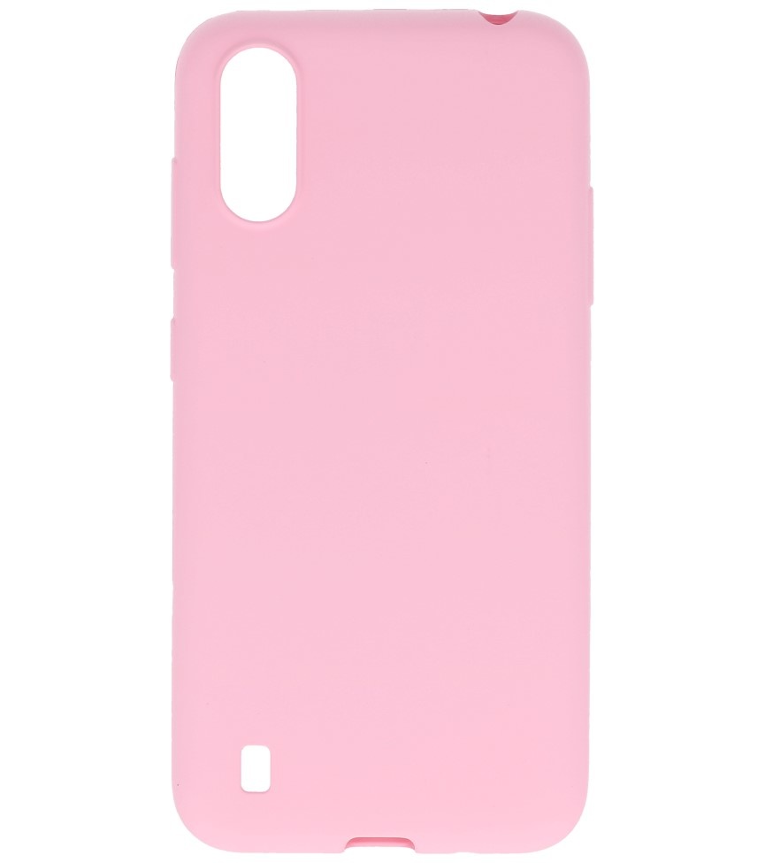 Color TPU Hoesje voor Samsung Galaxy A01 Roze