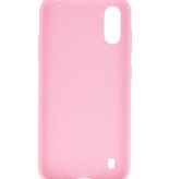 Coque en TPU couleur pour Samsung Galaxy A01 Rose