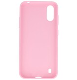 Coque en TPU couleur pour Samsung Galaxy A01 Rose