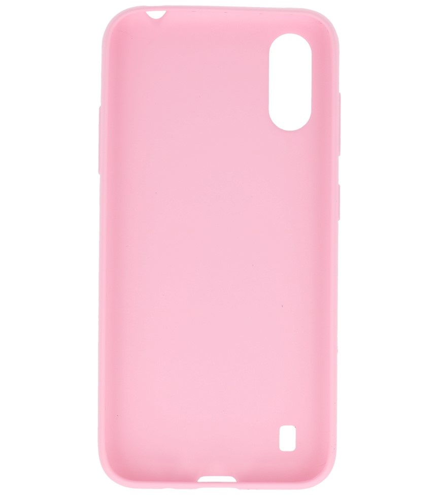 Custodia in TPU a colori per Samsung Galaxy A01 rosa
