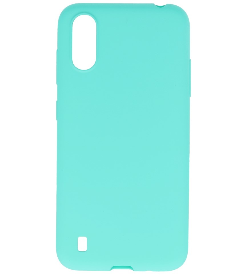 Farve TPU taske til Samsung Galaxy A01 turkis