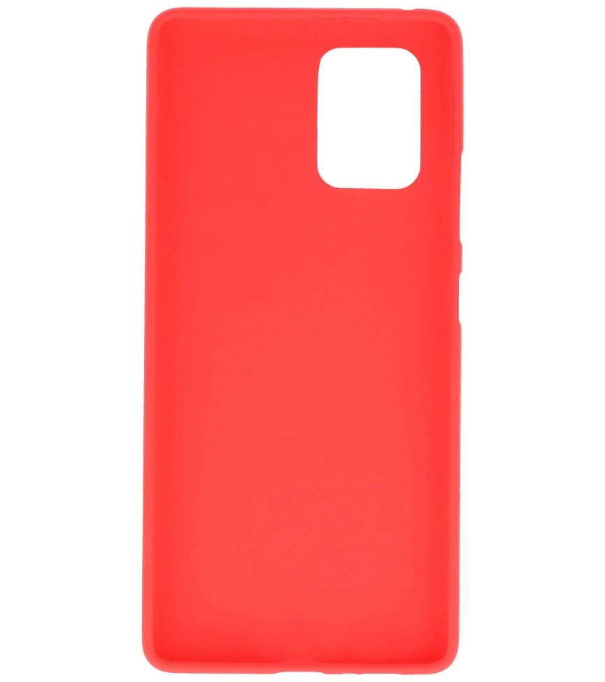 Farve TPU taske til Samsung Galaxy S10 Lite rød