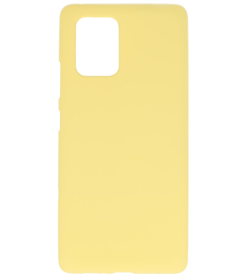 Farve TPU taske til Samsung Galaxy S10 Lite Yellow