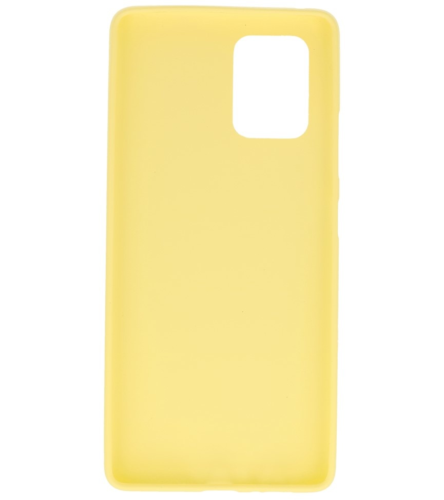 Farve TPU taske til Samsung Galaxy S10 Lite Yellow