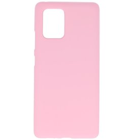 Coque TPU couleur pour Samsung Galaxy S10 Lite Rose