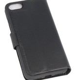 MF Handmade Leather Bookstyle Case für iPhone 8 - iPhone 7 Schwarz