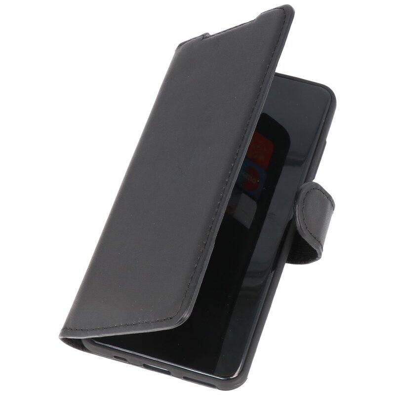 Custodia a libro in pelle MF fatta a mano per Samsung Galaxy S20 nera