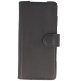 MF Handmade Leather Bookstyle Case für Samsung Galaxy S20 Schwarz