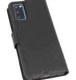 MF Handmade Leather Bookstyle Case for Samsung Galaxy S20 Black