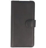 Étui Bookstyle MF en cuir fait main pour Samsung Galaxy S20 Plus Noir