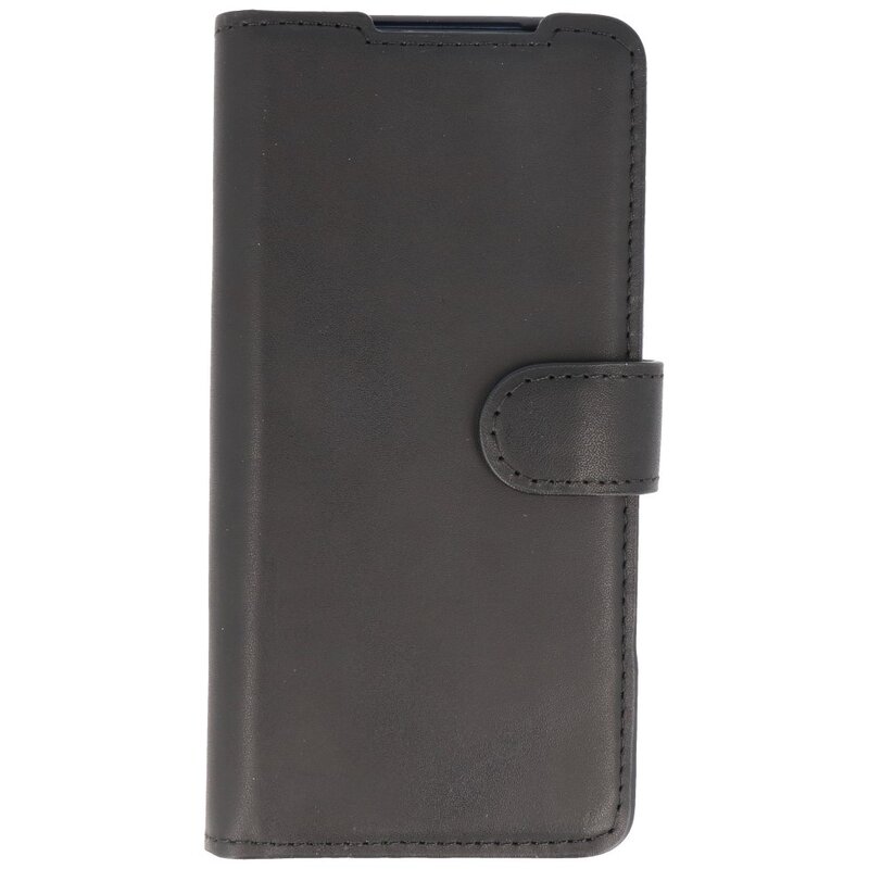 Étui Bookstyle MF en cuir fait main pour Samsung Galaxy S20 Plus Noir