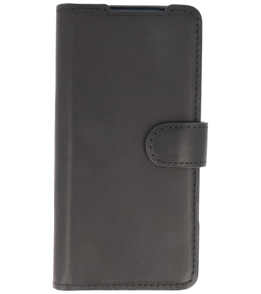 Estuche Bookstyle de cuero hecho a mano MF para Samsung Galaxy S20 Plus negro