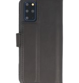 MF Håndlavet læderbogstyltaske til Samsung Galaxy S20 Plus Sort