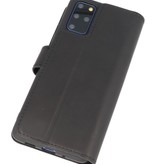 Estuche Bookstyle de cuero hecho a mano MF para Samsung Galaxy S20 Plus negro