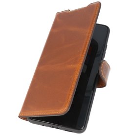 Custodia a libro in pelle MF fatta a mano per Samsung Galaxy S20 Ultra marrone