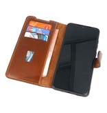 Funda de cuero hecha a mano MF Bookstyle para Samsung Galaxy S20 Ultra Brown