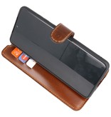 Custodia a libro in pelle MF fatta a mano per Samsung Galaxy S20 Ultra marrone