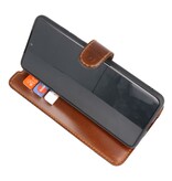 Funda de cuero hecha a mano MF Bookstyle para Samsung Galaxy S20 Ultra Brown