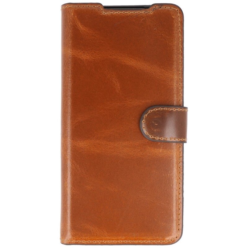 Funda de cuero hecha a mano MF Bookstyle para Samsung Galaxy S20 Ultra Brown