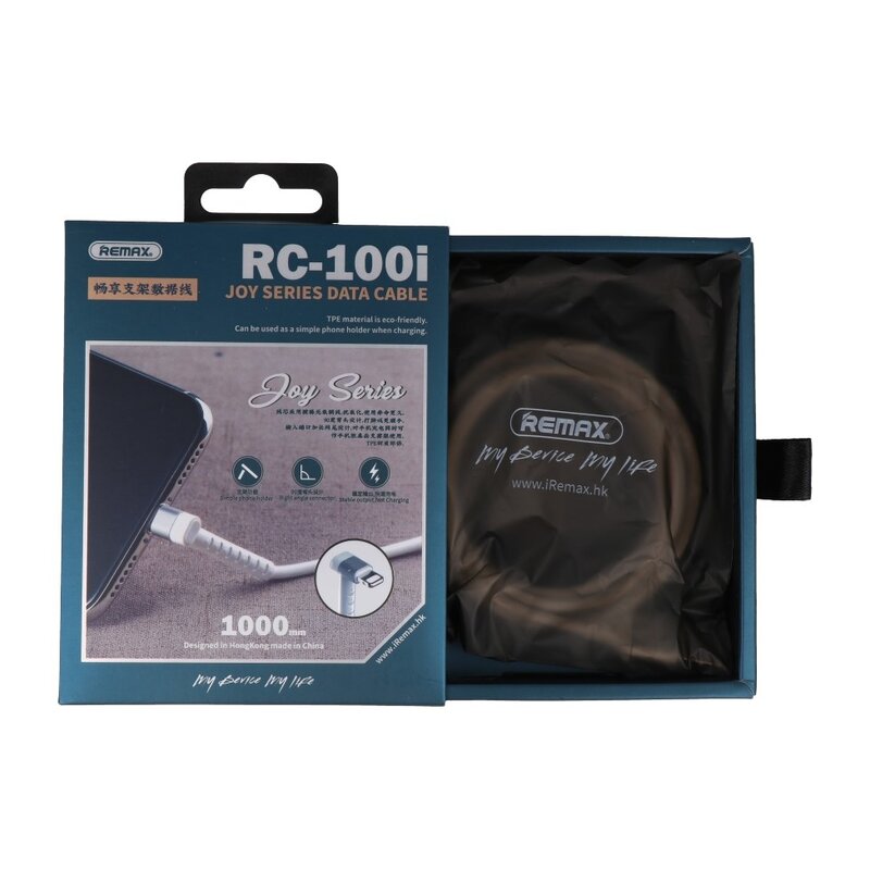 Câble USB REMAX avec fonction debout pour iPhone blanc