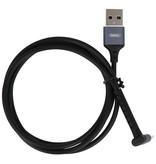 Cable micro USB REMAX con función de pie negro