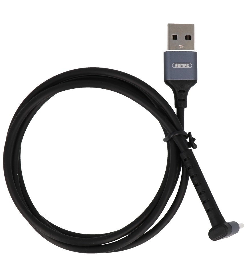 Cable micro USB REMAX con función de pie negro
