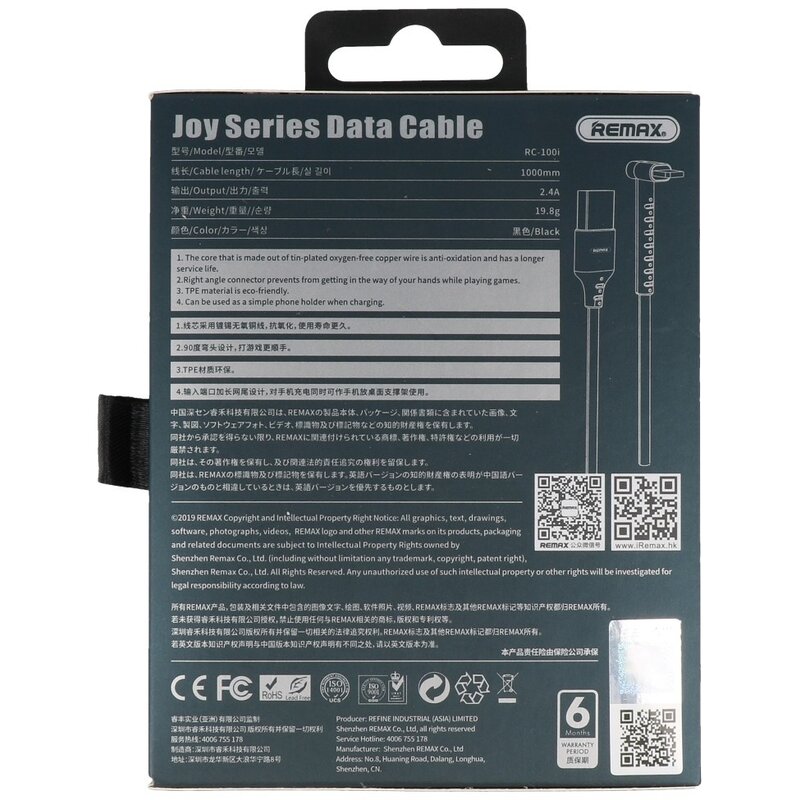 Câble micro USB REMAX avec fonction de support, blanc