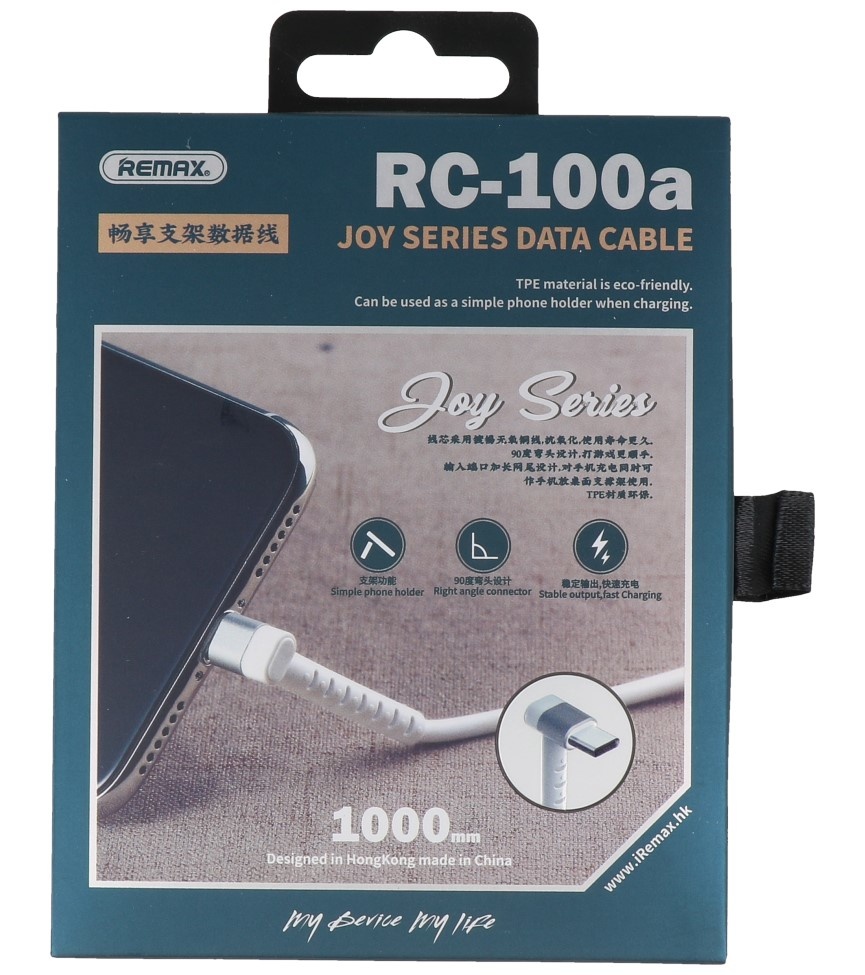 REMAX Micro USB-kabel med ståfunktion Hvid