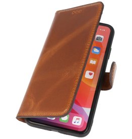 Étui de bibliothèque en cuir MF fait main iPhone Xs Max marron