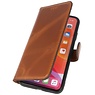 Custodia a libro in pelle fatta a mano MF per iPhone Xs Max marrone