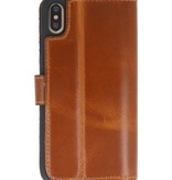 MF Handmade Leather Bookstyle Case iPhone Xs Max Brown