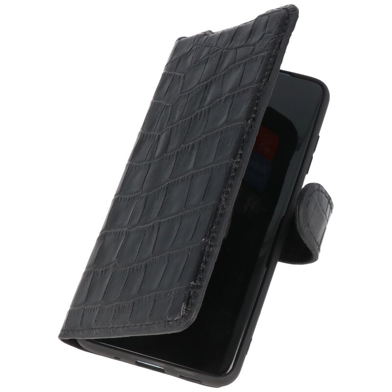 MF Crocodile Håndlavet læder taske Samsung Galaxy S20 Ultra Black