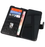 Custodia in pelle fatta a mano MF in coccodrillo Samsung Galaxy S20 Ultra nera