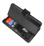 Funda de cuero hecha a mano de cocodrilo MF Samsung Galaxy S20 Ultra negro