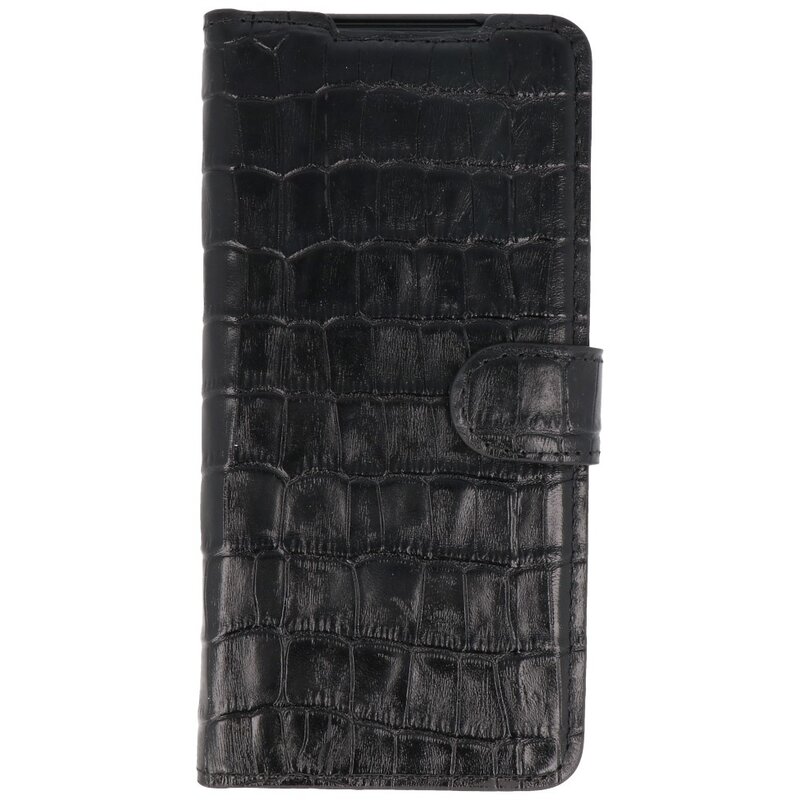 Custodia in pelle fatta a mano MF in coccodrillo Samsung Galaxy S20 Ultra nera