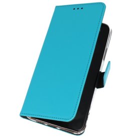 Brieftasche Hüllen Fall für Samsung Galaxy A01 Blau