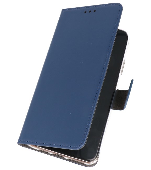 Wallet Cases Funda para Samsung Galaxy A01 Azul marino