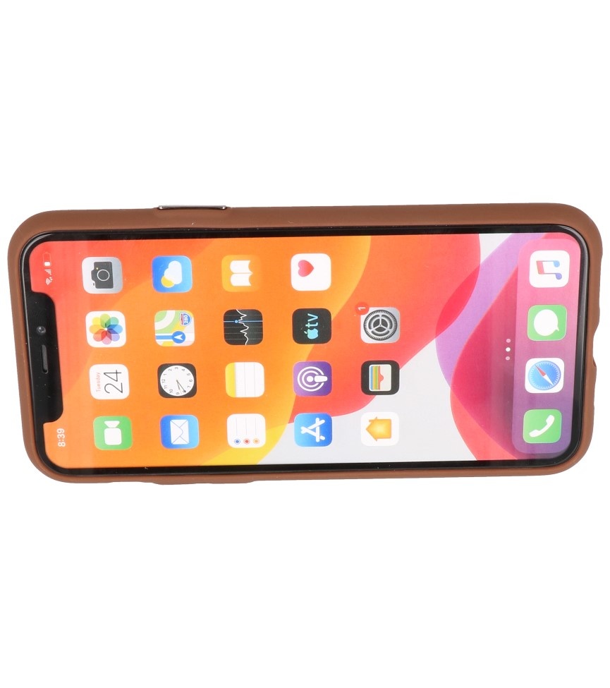 Custodia rigida per iPhone 11 Pro marrone