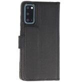 MF Handmade 2 in 1 Leer Booktype Hoesje voor Samsung Galaxy S20 Zwart
