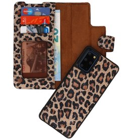 Leopard 2 en 1 Funda de cuero tipo libro para Samsung Galaxy S20 Plus