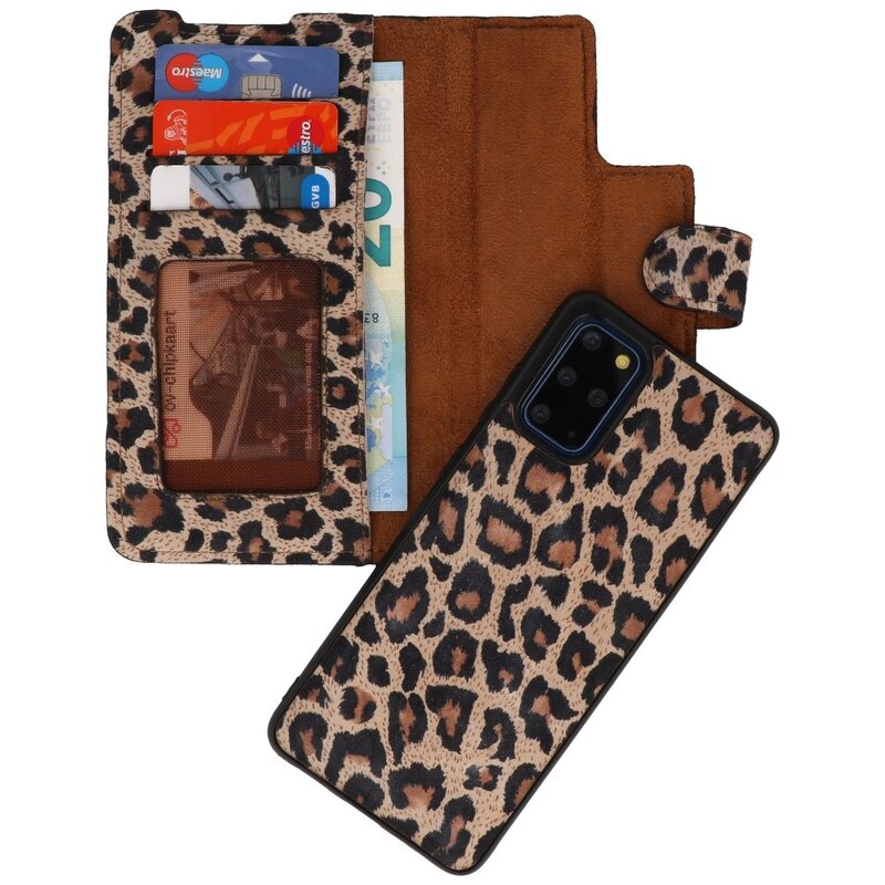 Leopard 2 i 1 læderbogtype taske til Samsung Galaxy S20 Plus