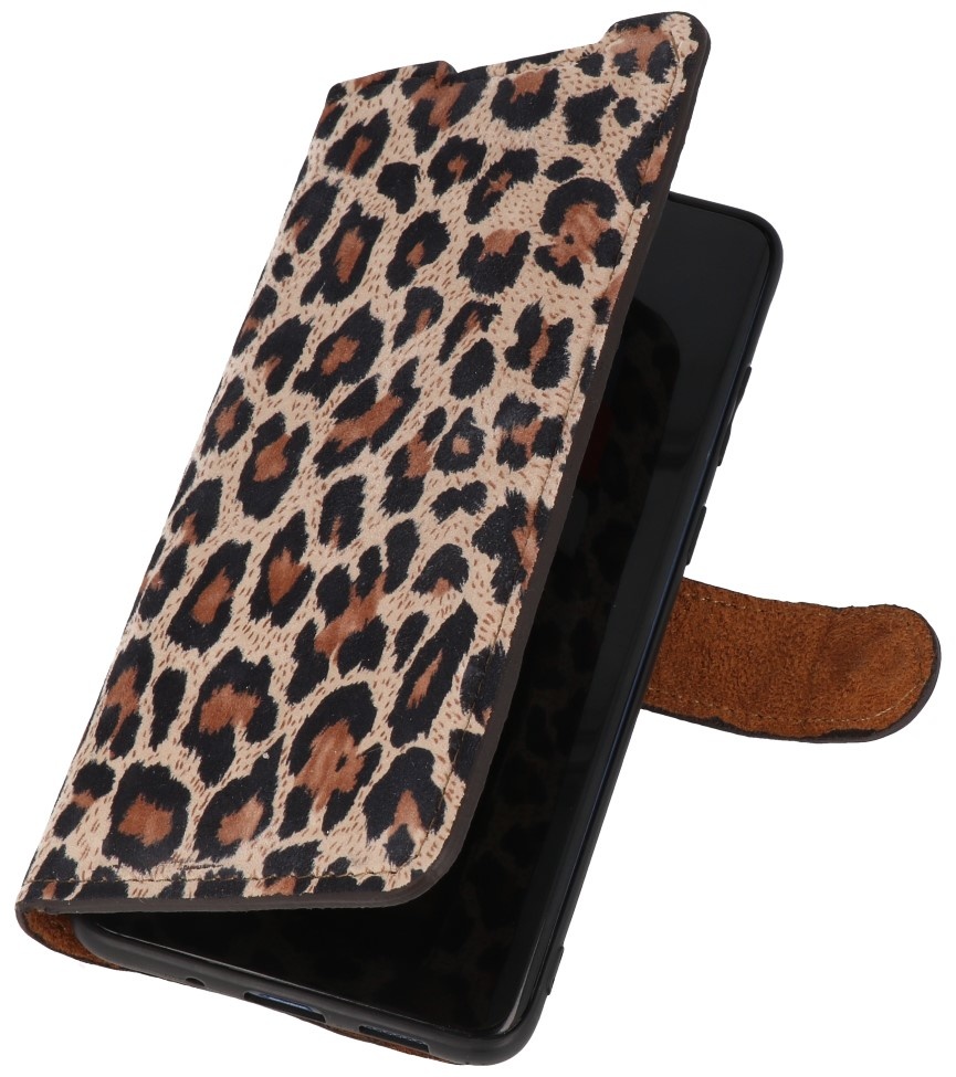 Leopard 2 en 1 Funda de cuero tipo libro para Samsung Galaxy S20 Plus