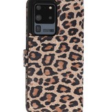 Étui léopard 2 en 1 en cuir pour Samsung Galaxy S20 Ultra