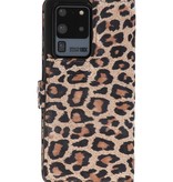 Leopard 2 en 1 Funda de cuero tipo libro para Samsung Galaxy S20 Ultra